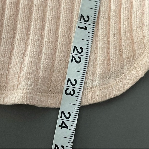 Free People Mixed Up Sweater Cuff Thermal Top – Size Small Petite - Picture 10 of 10